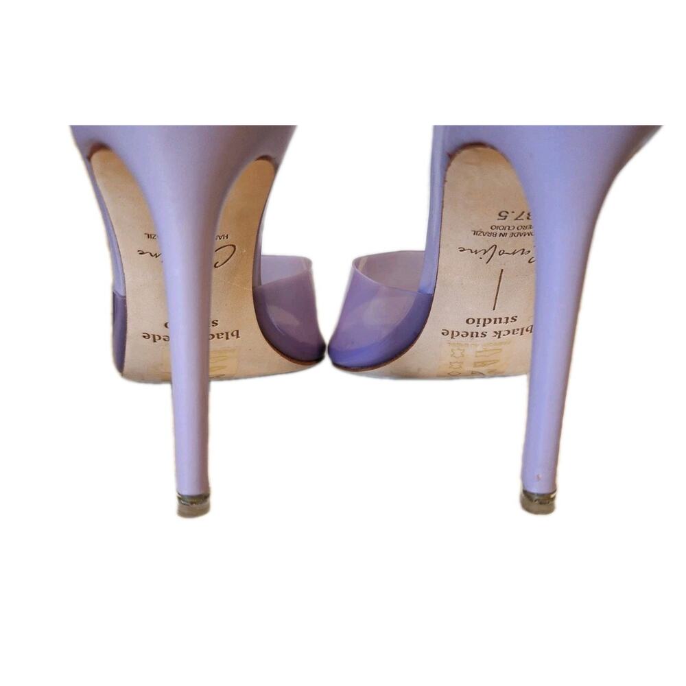 Black Suede Studios Bella Heel Clear Lavender Excellent Condition!! Size 37.5/7 - Picture 6 of 9